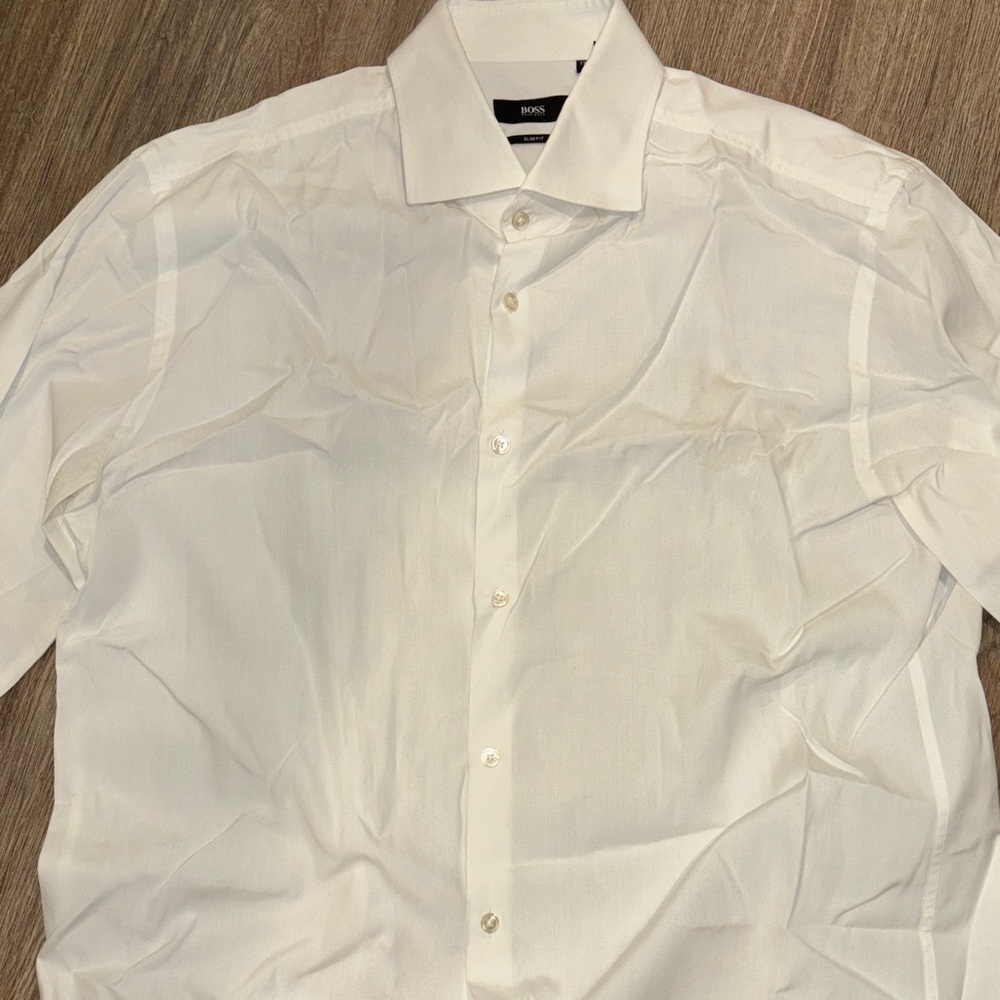 Boss Men's Crisp White Dress Shirt
